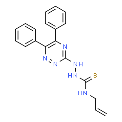 ChemSpider 2D Image | N-Allyl-2-(5,6-diphenyl-1,2,4-triazin-3-yl)hydrazinecarbothioamide | C19H18N6S