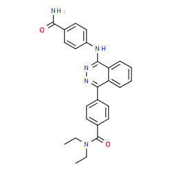 ChemSpider 2D Image | 4-{4-[(4-Carbamoylphenyl)amino]-1-phthalazinyl}-N,N-diethylbenzamide | C26H25N5O2