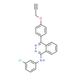ChemSpider 2D Image | N-(3-Chlorophenyl)-4-[4-(2-propyn-1-yloxy)phenyl]-1-phthalazinamine | C23H16ClN3O