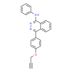 ChemSpider 2D Image | N-Phenyl-4-[4-(2-propyn-1-yloxy)phenyl]-1-phthalazinamine | C23H17N3O