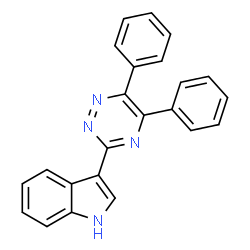ChemSpider 2D Image | 3-(5,6-Diphenyl-1,2,4-triazin-3-yl)-1H-indole | C23H16N4