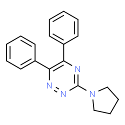 ChemSpider 2D Image | 5,6-Diphenyl-3-(1-pyrrolidinyl)-1,2,4-triazine | C19H18N4
