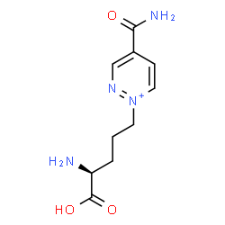 ChemSpider 2D Image | 5-(4-Carbamoylpyridazin-1-ium-1-yl)-L-norvaline | C10H15N4O3