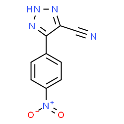 ChemSpider 2D Image | 4-(4-nitrophenyl)-1H-1,2,3-triazole-5-carbonitrile | C9H5N5O2