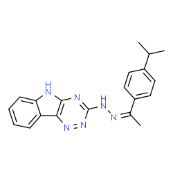 ChemSpider 2D Image | 3-{(2Z)-2-[1-(4-Isopropylphenyl)ethylidene]hydrazino}-5H-[1,2,4]triazino[5,6-b]indole | C20H20N6