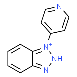 ChemSpider 2D Image | 1-(4-Pyridinyl)-2H-benzotriazol-1-ium | C11H9N4