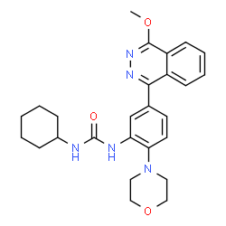 ChemSpider 2D Image | 1-Cyclohexyl-3-[5-(4-methoxy-1-phthalazinyl)-2-(4-morpholinyl)phenyl]urea | C26H31N5O3