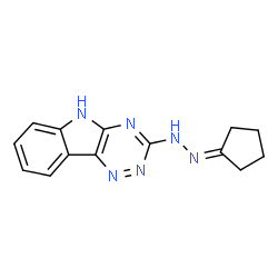 ChemSpider 2D Image | 3-(2-Cyclopentylidenehydrazino)-5H-[1,2,4]triazino[5,6-b]indole | C14H14N6