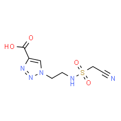 ChemSpider 2D Image | 1-(2-{[(Cyanomethyl)sulfonyl]amino}ethyl)-1H-1,2,3-triazole-4-carboxylic acid | C7H9N5O4S