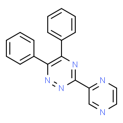 ChemSpider 2D Image | 5,6-Diphenyl-3-(2-pyrazinyl)-1,2,4-triazine | C19H13N5