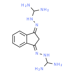 ChemSpider 2D Image | 1H-Indene-1,3(2H)-dione, bis[(diaminomethyl)hydrazone], (1Z,3E)- | C11H18N8