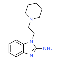 ChemSpider 2D Image | 1-[2-(1-Piperidinyl)ethyl]-1H-benzimidazol-2-amine | C14H20N4