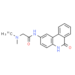 ChemSpider 2D Image | N~2~-Methyl-N~2~-(~11~C)methyl-N-(6-oxo-5,6-dihydro-2-phenanthridinyl)glycinamide | C1611CH17N3O2