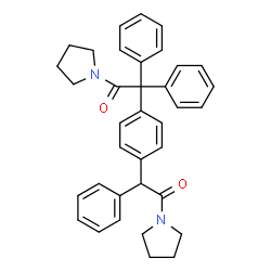 ChemSpider 2D Image | 2-{4-[2-Oxo-1-phenyl-2-(1-pyrrolidinyl)ethyl]phenyl}-2,2-diphenyl-1-(1-pyrrolidinyl)ethanone | C36H36N2O2