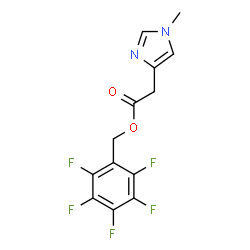 ChemSpider 2D Image | Pentafluorobenzyl (1-methyl-1H-imidazol-4-yl)acetate | C13H9F5N2O2
