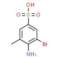 ChemSpider 2D Image | 4-Amino-3-bromo-5-methylbenzenesulfonic acid | C7H8BrNO3S