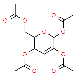 ChemSpider 2D Image | 1,2,4,6-Tetra-O-acetyl-3-deoxyhex-2-enopyranose  | C14H18O9