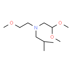 ChemSpider 2D Image | N-(2,2-Dimethoxyethyl)-N-(2-methoxyethyl)-2-methyl-1-propanamine | C11H25NO3