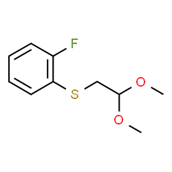 ChemSpider 2D Image | 1-[(2,2-Dimethoxyethyl)sulfanyl]-2-fluorobenzene | C10H13FO2S