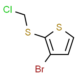ChemSpider 2D Image | 3-Bromo-2-[(chloromethyl)sulfanyl]thiophene | C5H4BrClS2