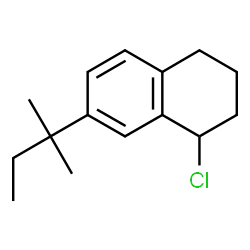ChemSpider 2D Image | 1-Chloro-7-(2-methyl-2-butanyl)-1,2,3,4-tetrahydronaphthalene | C15H21Cl
