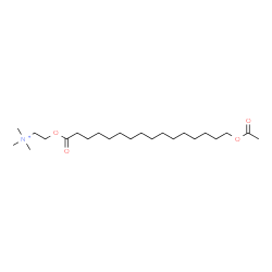 ChemSpider 2D Image | 2-[(16-Acetoxyhexadecanoyl)oxy]-N,N,N-trimethylethanaminium | C23H46NO4