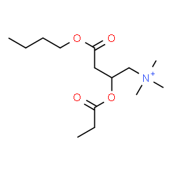 ChemSpider 2D Image | 4-Butoxy-N,N,N-trimethyl-4-oxo-2-(propionyloxy)-1-butanaminium | C14H28NO4
