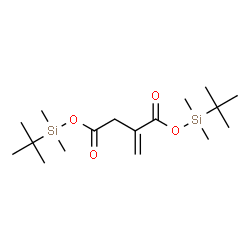 ChemSpider 2D Image | Bis[dimethyl(2-methyl-2-propanyl)silyl] 2-methylenesuccinate | C17H34O4Si2