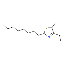 ChemSpider 2D Image | 2-octyl-4-ethyl-5-methyl-3-thiazoline | C14H27NS