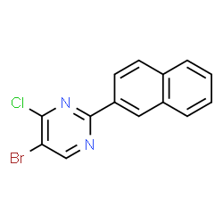 ChemSpider 2D Image | 5-Bromo-4-chloro-2-(2-naphthyl)pyrimidine | C14H8BrClN2
