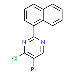 ChemSpider 2D Image | 5-Bromo-4-chloro-2-(1-naphthyl)pyrimidine | C14H8BrClN2