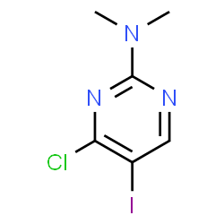 ChemSpider 2D Image | 4-Chloro-5-iodo-N,N-dimethyl-2-pyrimidinamine | C6H7ClIN3