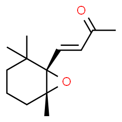 ChemSpider 2D Image | (3E)-4-[(1S,6R)-2,2,6-Trimethyl-7-oxabicyclo[4.1.0]hept-1-yl]-3-buten-2-one | C13H20O2