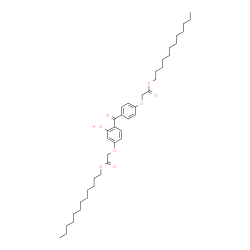 ChemSpider 2D Image | Dodecyl (4-{4-[2-(dodecyloxy)-2-oxoethoxy]benzoyl}-3-hydroxyphenoxy)acetate | C41H62O8