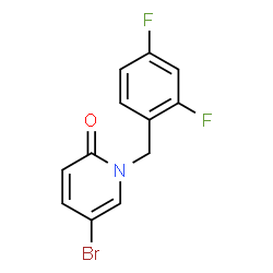 ChemSpider 2D Image | 5-Bromo-1-(2,4-difluorobenzyl)-2(1H)-pyridinone | C12H8BrF2NO