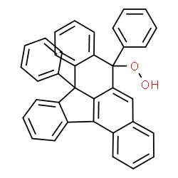 ChemSpider 2D Image | 4b,9-Diphenyl-4b,9-dihydroindeno[1,2,3-fg]tetracen-9-yl hydroperoxide | C36H24O2