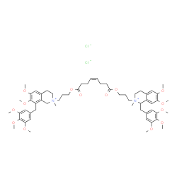 ChemSpider 2D Image | 2-(3-{[(4Z)-8-{3-[6,7-Dimethoxy-2-methyl-8-(3,4,5-trimethoxybenzyl)-3,4-dihydro-2(1H)-isoquinoliniumyl]propoxy}-8-oxo-4-octenoyl]oxy}propyl)-6,7-dimethoxy-2-methyl-1-(3,4,5-trimethoxybenzyl)-1,2,3,4-t
etrahydroisoquinolinium dichloride | C58H80Cl2N2O14
