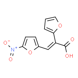 ChemSpider 2D Image | cis-3-(5-Nitro-2-furyl)-2-(2-furyl)acrylic acid | C11H7NO6