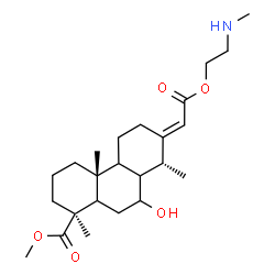 ChemSpider 2D Image | Methyl (5xi,8xi,9xi,13E,14alpha)-7-hydroxy-14-methyl-13-{2-[2-(methylamino)ethoxy]-2-oxoethylidene}podocarpan-16-oate | C24H39NO5
