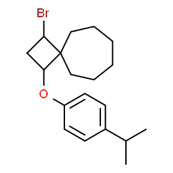 ChemSpider 2D Image | 1-Bromo-3-(4-isopropylphenoxy)spiro[3.6]decane | C19H27BrO