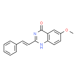 ChemSpider 2D Image | 6-Methoxy-2-[(E)-2-phenylvinyl]-4(1H)-quinazolinone | C17H14N2O2