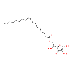 ChemSpider 2D Image | 6-O-[(9Z)-9-Octadecenoyl]-L-threo-hex-1-enofuranos-3-ulose | C24H40O7