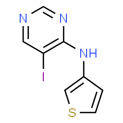 ChemSpider 2D Image | 5-Iodo-N-(3-thienyl)-4-pyrimidinamine | C8H6IN3S