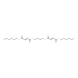 ChemSpider 2D Image | 4,4'-(1,4-Butanediyl) 1,1'-dihexyl (2E,2'E)bis(-2-butenedioate) | C24H38O8