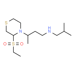 ChemSpider 2D Image | 3-[3-(Ethylsulfonyl)-4-thiomorpholinyl]-N-isobutyl-1-butanamine | C14H30N2O2S2