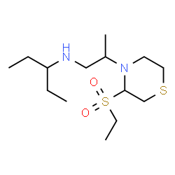 ChemSpider 2D Image | N-{2-[3-(Ethylsulfonyl)-4-thiomorpholinyl]propyl}-3-pentanamine | C14H30N2O2S2