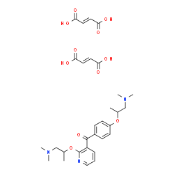ChemSpider 2D Image | (4-{[1-(Dimethylamino)-2-propanyl]oxy}phenyl)(2-{[1-(dimethylamino)-2-propanyl]oxy}-3-pyridinyl)methanone (2E)-2-butenedioate (1:2) | C30H39N3O11