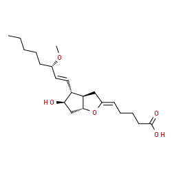 ChemSpider 2D Image | (5Z,9beta,11alpha,13E,15S)-11-Hydroxy-15-methoxy-6,9-epoxyprosta-5,13-dien-1-oic acid | C21H34O5