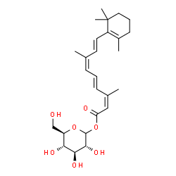 ChemSpider 2D Image | (9cis,13cis)-O~15~-[(3R,4S,5S,6R)-3,4,5-Trihydroxy-6-(hydroxymethyl)tetrahydro-2H-pyran-2-yl]retinoic acid | C26H38O7