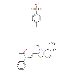 ChemSpider 2D Image | Naphtho[1,2-d]thiazolium, 2-[2-(acetylphenylamino)ethenyl]-1-ethyl-, 4-methylbenzenesulfonate (1:1) | C30H28N2O4S2